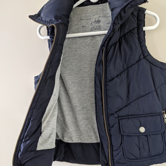 JACOB / NAVY PUFFER QUILTED VEST / SMALL - Picture 6 of 8